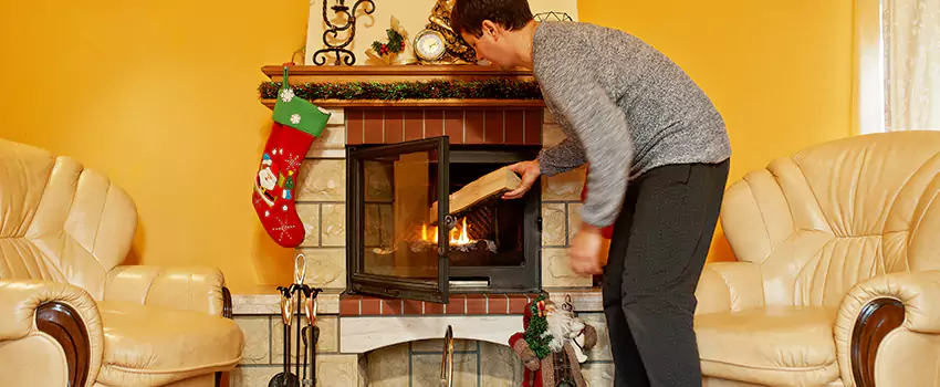 Rusted Metal Fireplace Restoration in Myrtle Grove, Florida